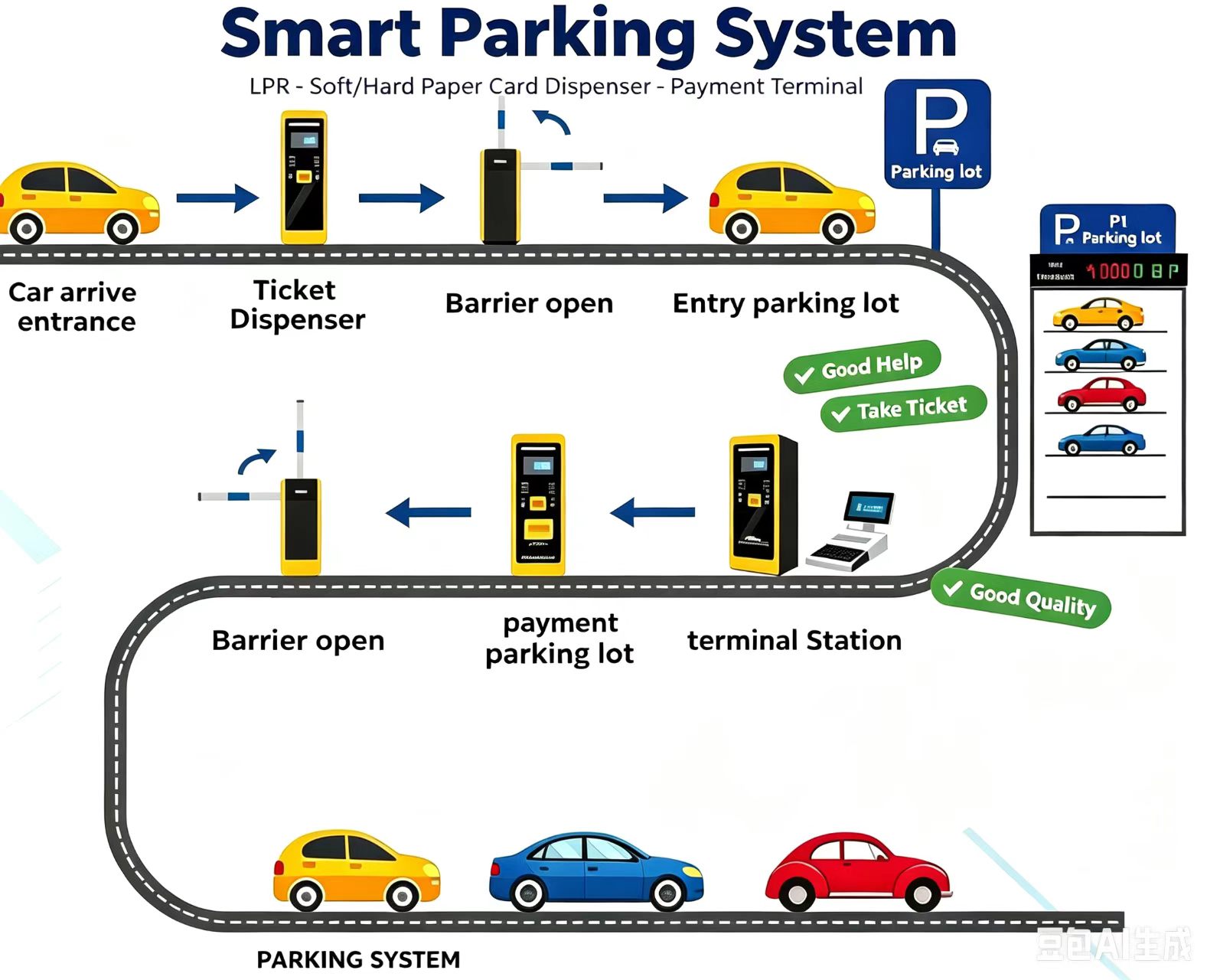 Complete smart parking system workflow